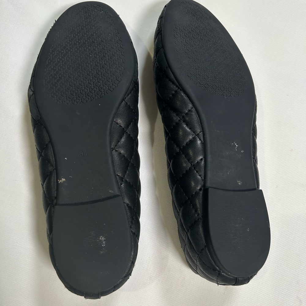 Tory Burch black quilted leather Benton ballet flats - Picture 5 of 15